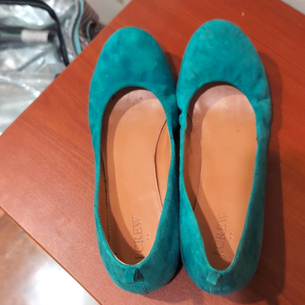 J. Crew flats size 7, teal